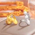Cute Heart Ring Jewelry for Women Stainless Steel Simple Heart Gold Plated Ring Lovely Gifts for Girls