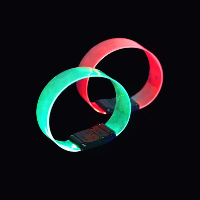 Multi Color Customized logo Soft Led Magnetic Bracelet for Party Festival Concert