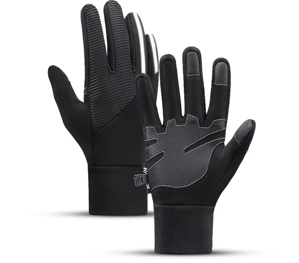 Factory New Women's Water Splashing Sports Bike  Riding Gloves Warm Reflective Touch Screen Windproof Cycling Glove