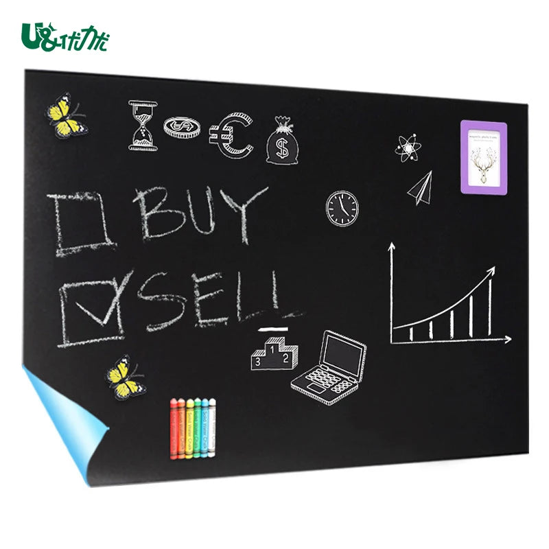 The New Listing Stand Wall Sticker Foil Selfadhesive Magnetic 60X300 Roll Drawing and Writing the Amazing Blackboard Adhesive