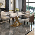 Luxury Italian Leather Dinner Dining Table and Chairs 4 Luxury Dinning Chairs Modern Marble Dining Room Furniture Table Set