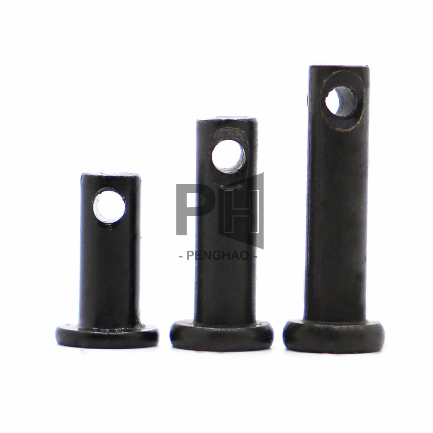 Clevis Pin With Hole 1/2/5/10PCS GB882 M4 M5 M6 M8 M10 M12 Dowel Pin Flat Head Cylindrical Pin With Hole Black Carbon Steel