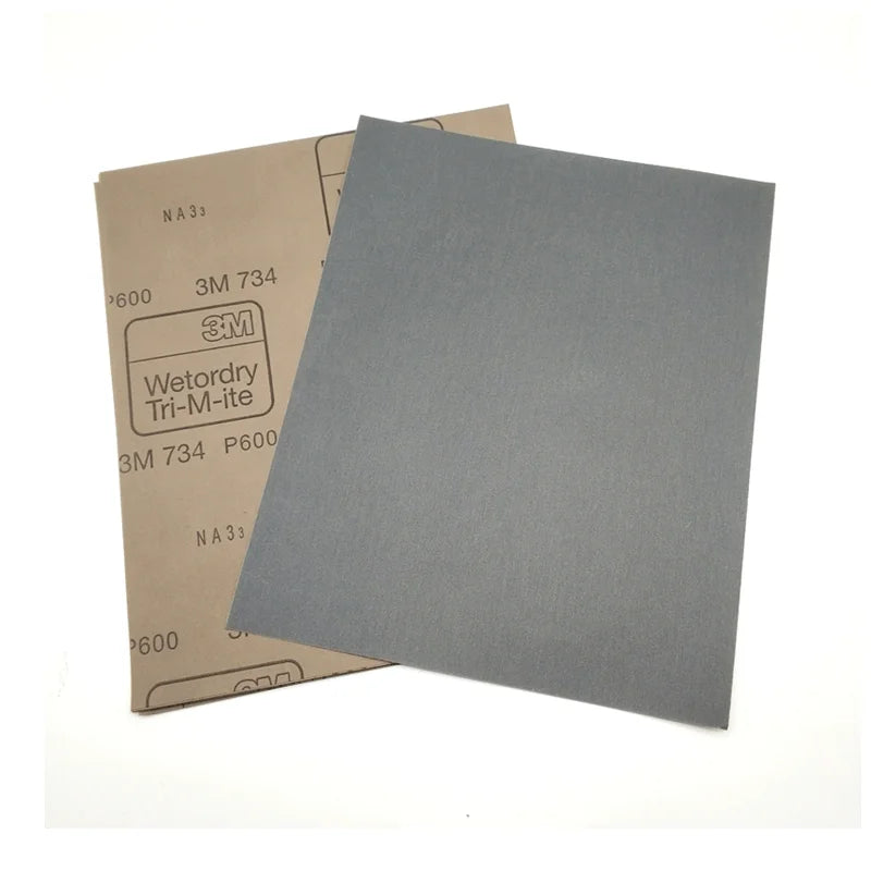 9'' X 11'' Sandpaper Wetordry 3M 734 Silicon Carbide Abrasive Sheet Sanding Paper
