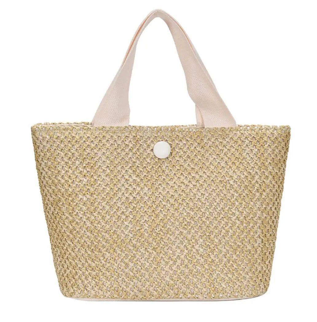 2026 Wholesale Portable Straw Bag New Ins Beach Vacation Summer Idyllic Wild Woven Handbag