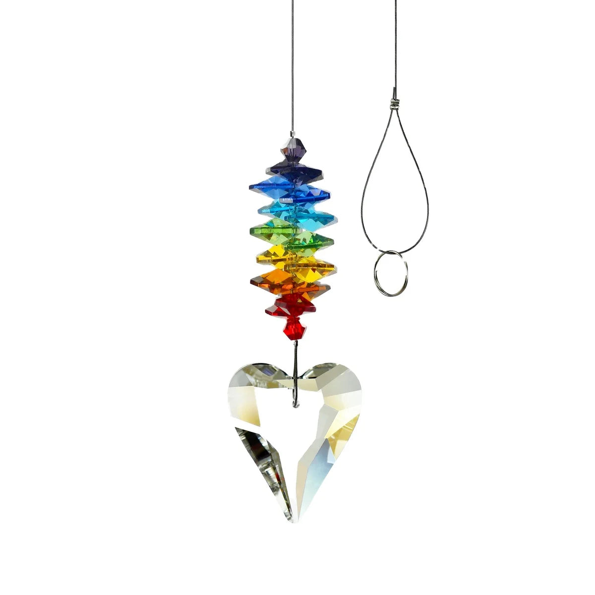 Crystal Craft 41mm Heart Suncatcher Chimes Prism Crystal  Home Decoration Pendant for Wind Chime Model 3109007