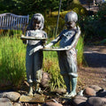 Hot Sale Bronze Children Sculpture Brass Kids Statue Boy and Girl Figures