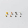 1.5mm 2mm Real 925 Sterling Silver Round Crimp Tube Beads Bugle Spacer Beads for Jewelry Findings & Components