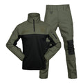 Tactical Camouflage Formal Breathable Woven 65% Polyester 35% Cotton Rip-Stop Durable Unisex Olive Green Waterproof Clothing