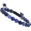 Natural Stone Healing Crystal Beads  Adjustable Macrame Beaded Luxury Friendship Bracelets 8mm for Women Men Gift