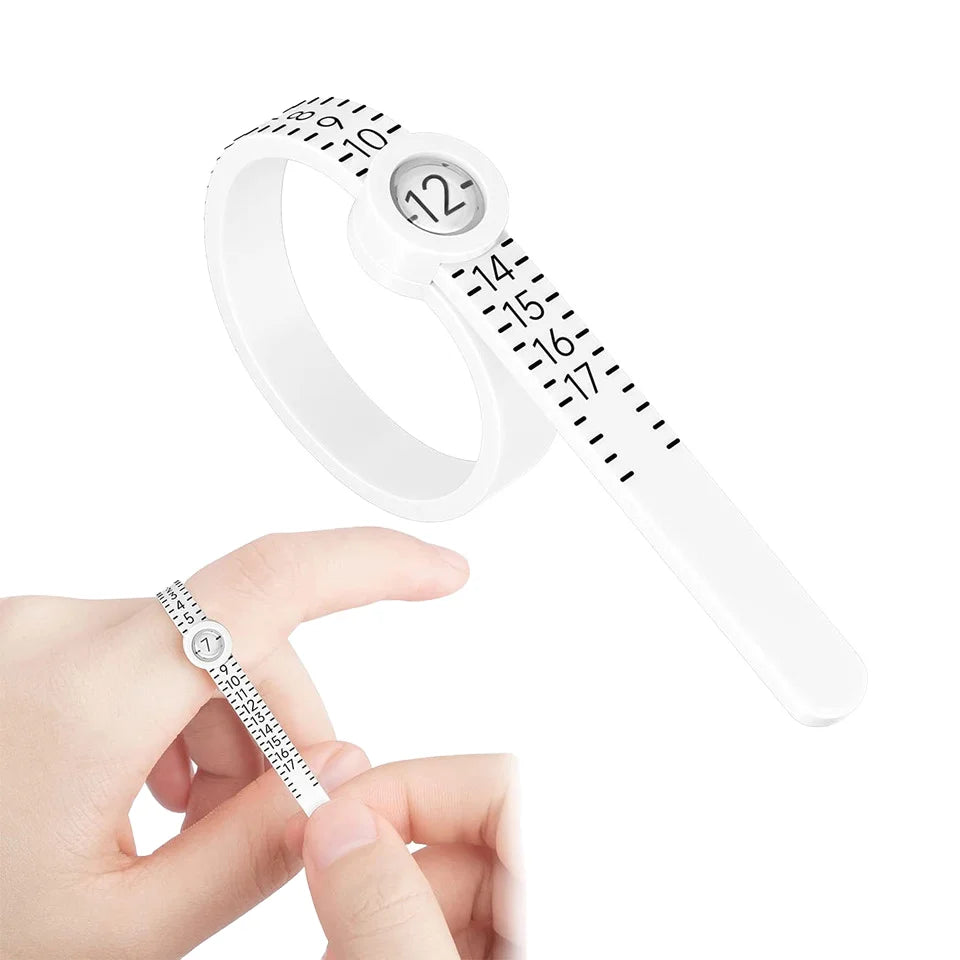 Hot Sale Ring Size Ring Finger Gauge Us Eu Uk Jewelry Measurement Custom Logo Ring Sizer Plastic with Magnifying Glass