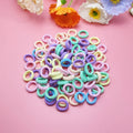 MIO Korean Small Nylon Towel Hair Ring 100pcs Candy Colors Ponytail Holder 2.5Cm Rubber Elastic Hair Ties for Children