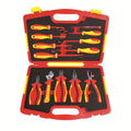 S677-13 SFREYA VDE 1000V Insulated Insulation Tools case Double Color 13pcs Pliers Screwdriver and Adjustable Wrench Set Kit
