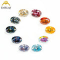 Goldleaf RTS Wholesale Oval Cut Plating Full Multicolor Moissanite Diamond with GRA Certificate Moissanite Loose Gemstones