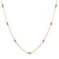 Wholesale Trendy Color CZ Necklaces 925 Sterling Silver Jewelry 18k Gold Multi Color Zircon Necklace for Women