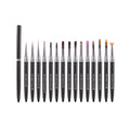 Fashionable Professional Nail Art Brush Set with Metal Handle and Soft Nylon Bristles Easy Apply Salon Use Lids Included