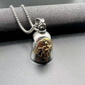 Custom Logo Biker Bell Mountain Bike Hippy Motor Guardian Angel Sound Cycling Ring Gun Shape Pattern Motorcycle Necklace