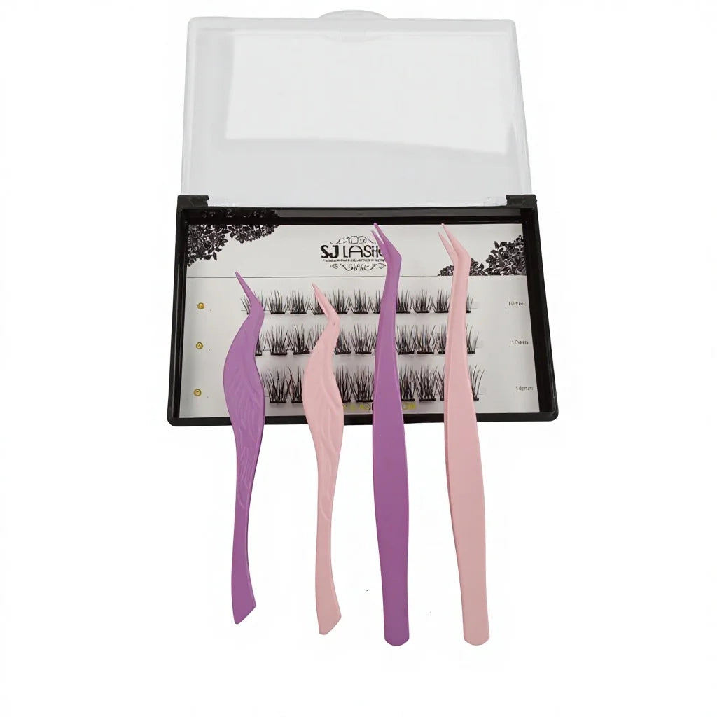 No-Sticky Press on Lashes Tweezers Different Colors Available Customized Own Logo