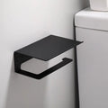 Modern Style Space Aluminum Wall Mounted Bathroom Tissue Holder with Phone Shelf Toilet Tissue Roll/Toilet Paper Holder
