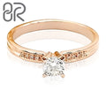 Fine Jewelry 10K 14K Gold Vvs Moissanite Wedding Ring Iced Out Round Brilliant Cut 18K Minimalist Engagement Ring