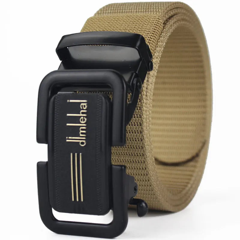 Automatic for Buckle Full-Tooth Casual Nylon Canvas Man Belt New Outdoor Tactical Male Fashion Fabric Belts