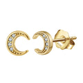 RINNTIN APE29 Moon Earrings Jewelry Wholesale 925 Sterling Silver Stud Earrings Women
