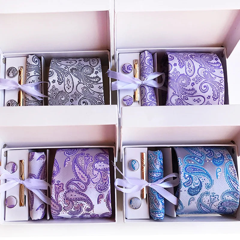Luxury Tie Gift Set Tie and Pocket Square Set Neck Tie Set Custom Logo for Men