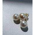 Multi Styles Wearing Triple Natural Freshwater Pearl Earrings Back and Forth 18K Gold Plated Stud Earrings Romantic Jewelry Hot