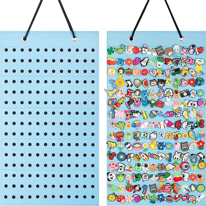 Fashion Large Capacity Jewelry Necklace Earring Organizer Bag Wall Hanging Brooch Display Bag Felt Badge Storage Bag