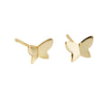Wholesale butterfly Sterling Silver 925 Earrings Rhodium or 18k Gold Plated Stud Earrings for Women