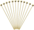 Hot Selling Reusable martini Picks Fruit Toothpicks Garnish Skewesrs Appetizer Drink Stick Metal Gold Cocktail Pick Stick
