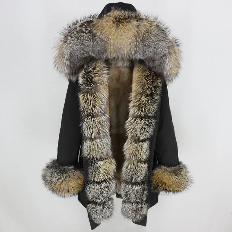 OFTBUY Waterproof Long Parka Winter Jacket Women Real Fur Coat Natural Fox Fur Collar Hood Thick Warm Streetwear Detachable New