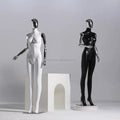 Avant Garde Electroplated Metal Metal Splicing Mannequin Family Couple Model Women Clothes Display Full Body Female Mannequin