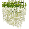 JCF271 Wholesale Artificial Fake Wisteria Vine Silk Hanging Garland Simulation Wisteria Flower Vine for Wedding Home Decor