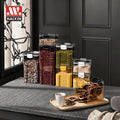 Kitchen Clear Airtight Fridge Pantry Dry Food Storage Container Box Bin Durable Plastic Coffee Cereal Food Canister Jar