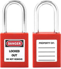 BAOTENG Zinc Plated 38mm Loto Safety Padlock Colorful Industrial Long Steel Shackle Box Durable Security Lock
