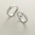 Trendy Platinum Plated Romantic Couple Ring Cat Ear Bell Open Index Finger Zircon Ring Couple Jewelry for Women Men Wedding Ring