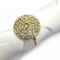 Cheap Price Lovely Diamond Crystal Gold Napkin Rings for Wedding Tableware Accessories