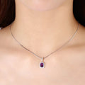 Abiding Jewelry High Quality 925 Sterling Silver Amethyst Gemstone Necklace Pendant Jewelry