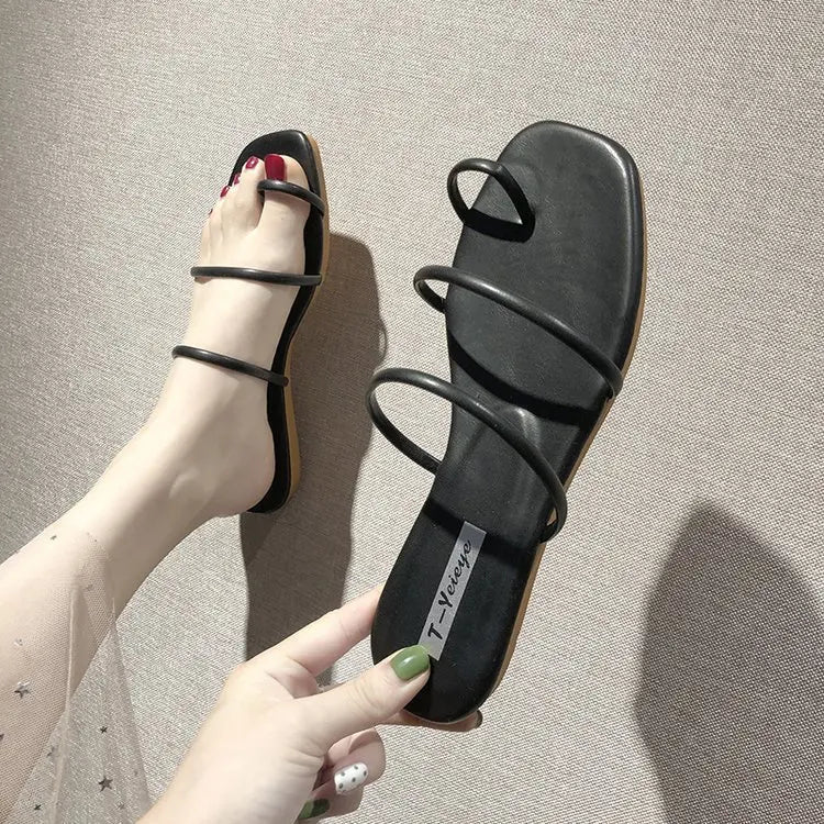 Women's Toe Sandals Flat slippers Flip Flops A6