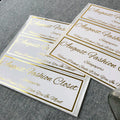 Luxury Custom Printing Self Adhesive Waterproof Clear Transparent Label Gold Foil Stickers