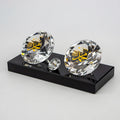 Factory Wholesale Golden Engraved Crystal Diamond Islamic Gift for Wedding Religious Gifts