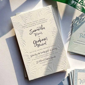 Wholesale Thick Texture Paper Wedding Invitation Cards Custom Gold Foil Logo Printing Thank You Cards