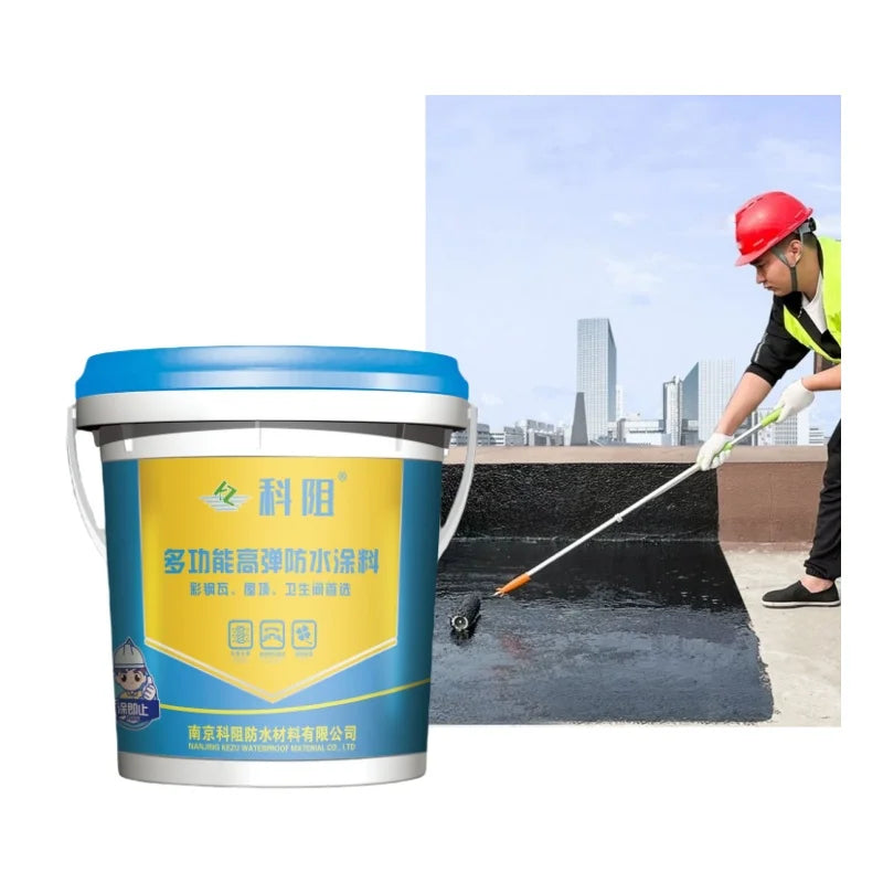 Waterproof Coating Building Roof PU Water-Based Liquid Rubber Waterproofing Sealer High Elongation Safe No-toxic 1 Year Warranty