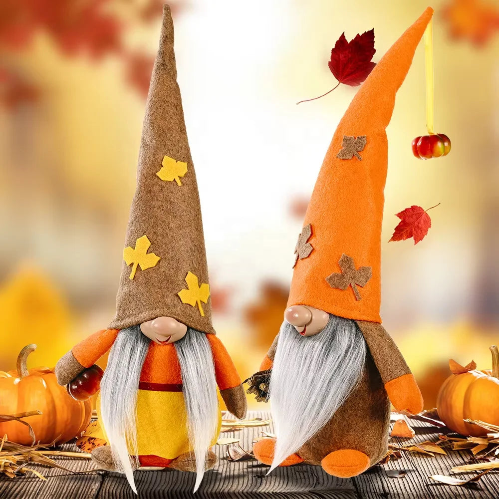Wholesale Fall Harvest Festival Pumpkin Maple Leaf Fabric Decoration 42x9x6cm for Home Thanksgiving Rudolfo