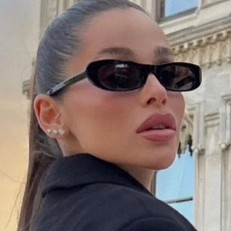 Wholesale Ladies Sunglasses Custom Logo Vintage Plastic Custom Small Rectangle Sunglasses