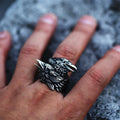 New Arrival Nordic Death Messenger Ring Jewelry Stainless Steel Casting Crow Rings Men