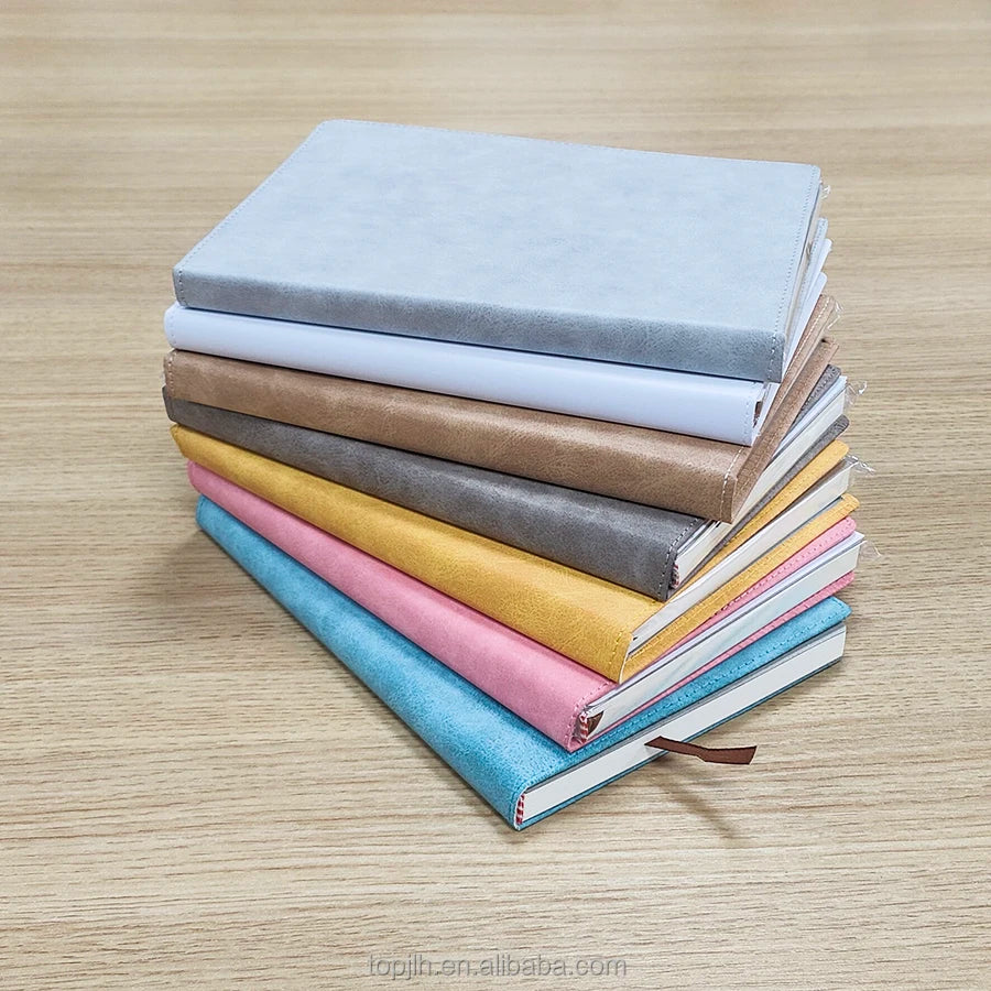 Topjlh Custom Printed A5 Notebook PU Leather Cover Sublimation Blank Double Sided Journal for Branding Promotional Gift