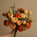 Handmade 55cm Realistic Artificial Rose Wedding Bouquet China Manufacturing Decoration for Mother's Day