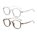 Latest Trendy Optical Eyeglasses Frame Pure Titanium Full Rim Square IP Color Coating Light Weight Unisex 8016
