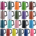 Custom Reusable 709Ml Sublimation Vacuum Insulated Stainless Steel Glass Can Beer Cup With Straw Handle